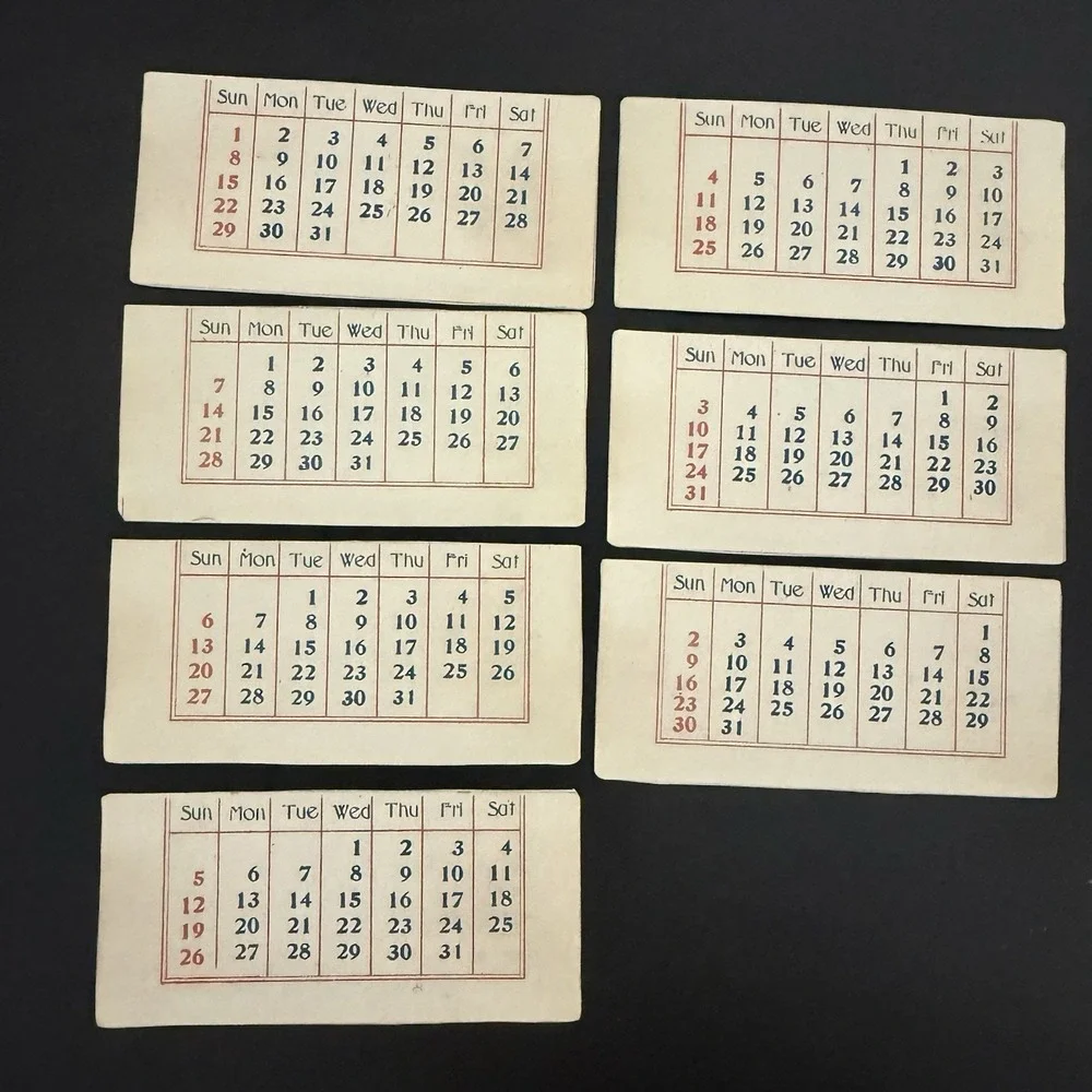 Vintage Perpetual Calendar For Desk‎ MCM Mid Century Sleek Study Library
